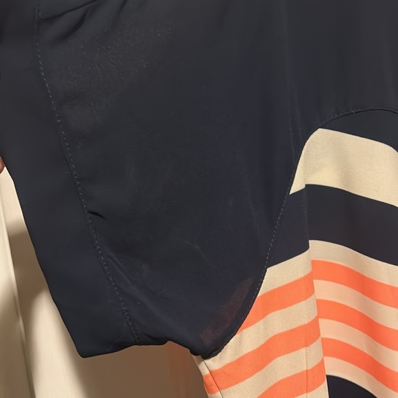 Soprano Blue and Orange Sleeveless Midi Dress - Picture 2 of 8